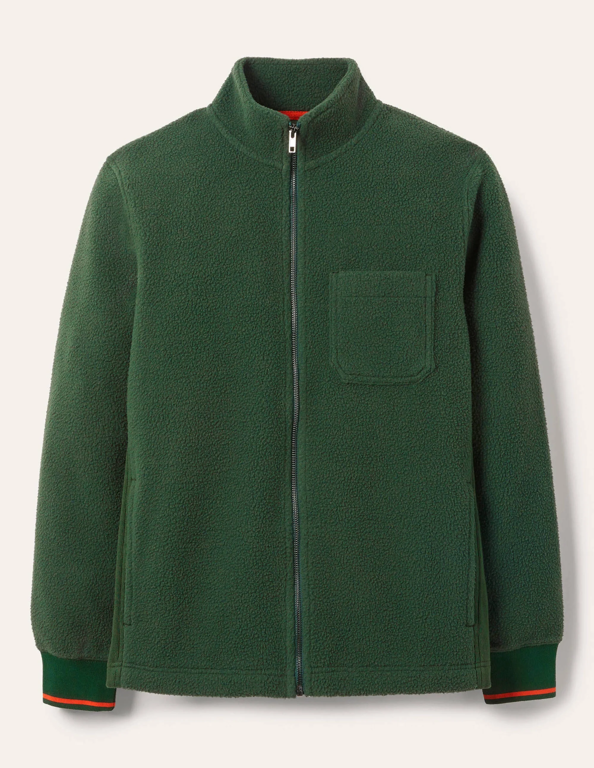 Sherpa-Jacke mit durchgehendem Reißverschluss-Flaschengrün - Image 5