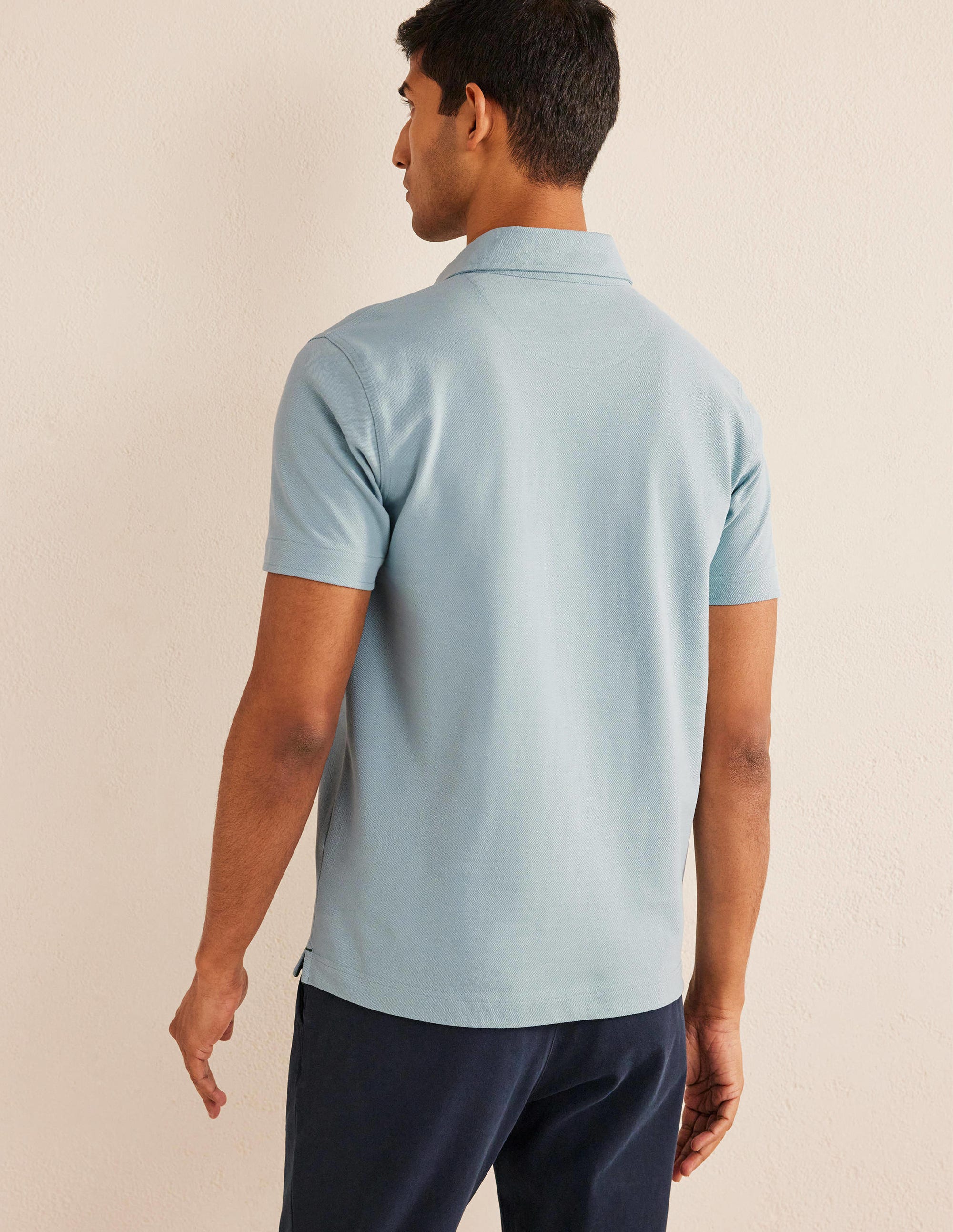 Smartes Piqué-Poloshirt-Dezentes Blau - Image 3