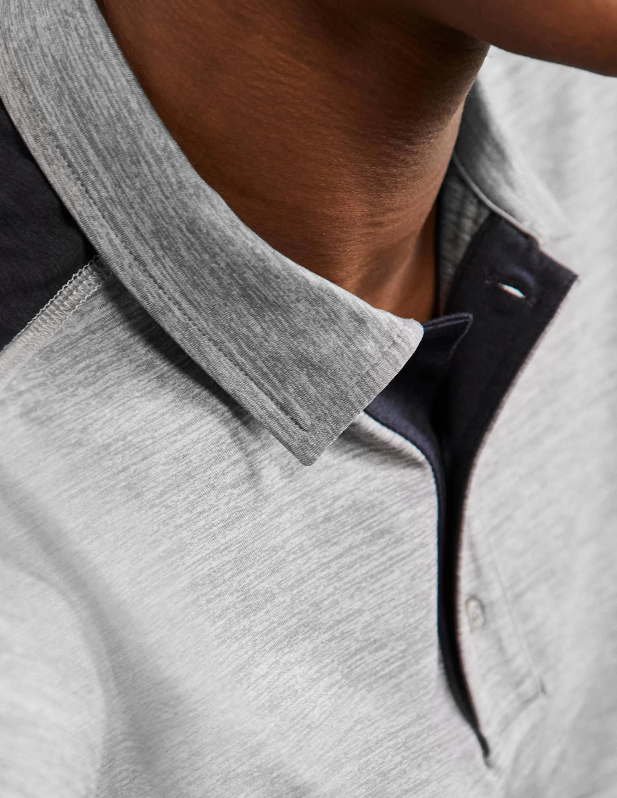 Sport-Poloshirt-Grau Meliert - Image 2