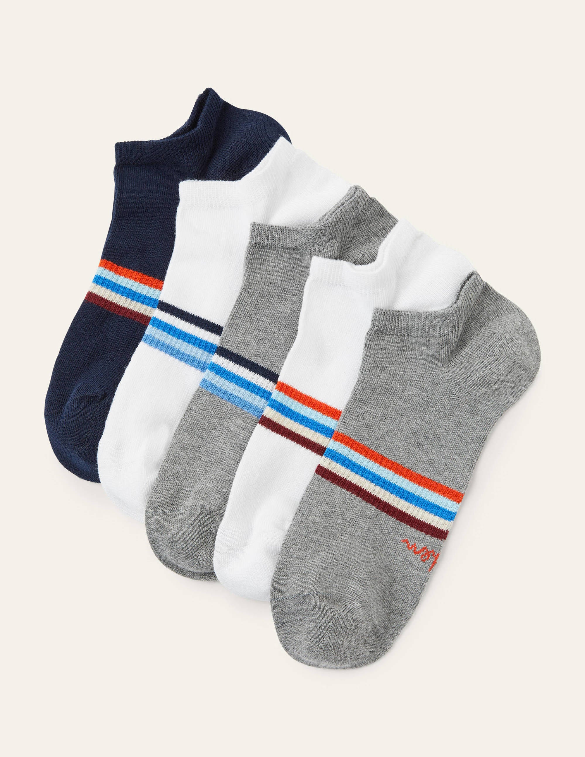 Sportsocken im 5er-Pack-Boden-Streifen/Bunt, Set