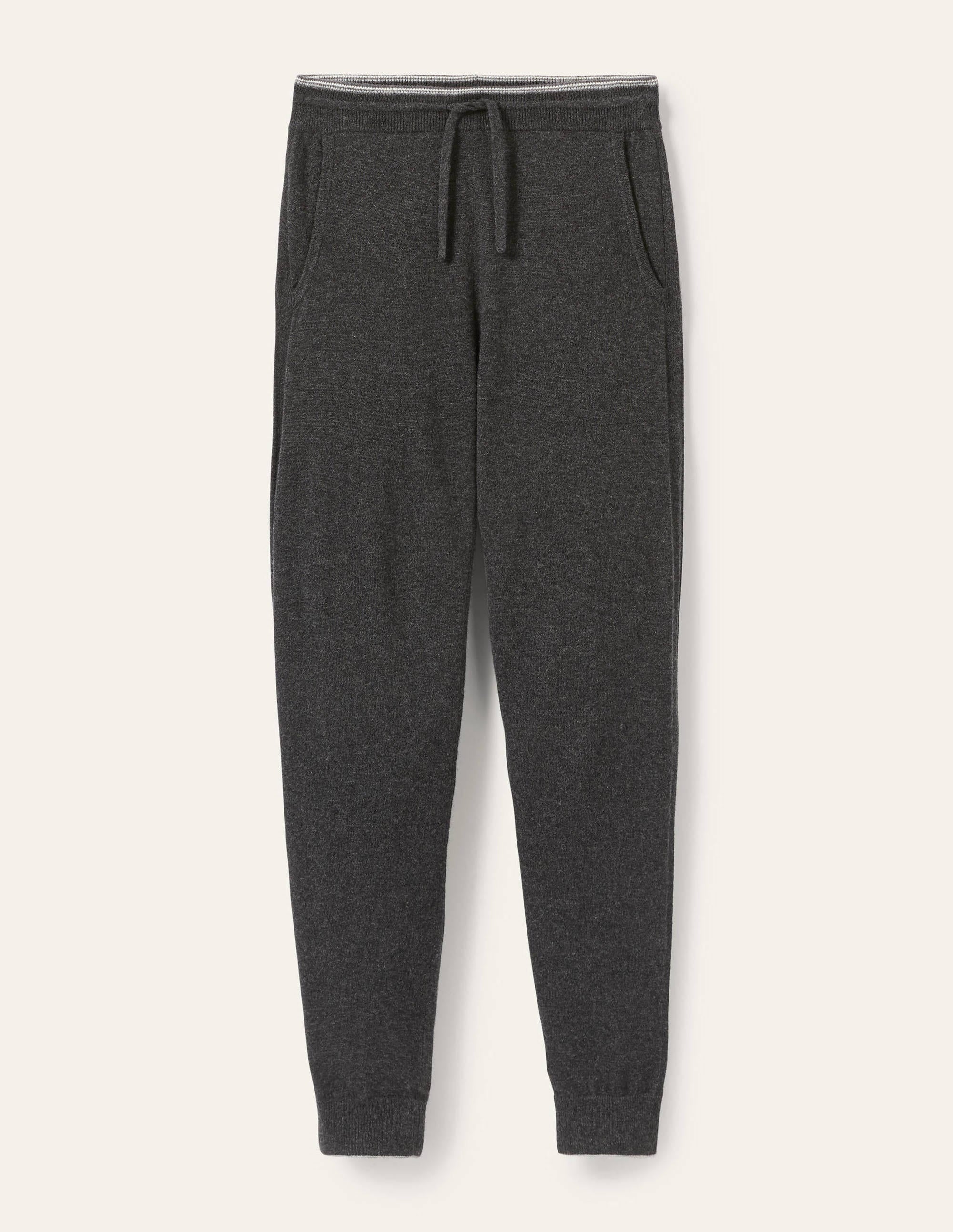 Strick-Jogginghose aus Kaschmir-Dunkelgrau Melange - Image 5