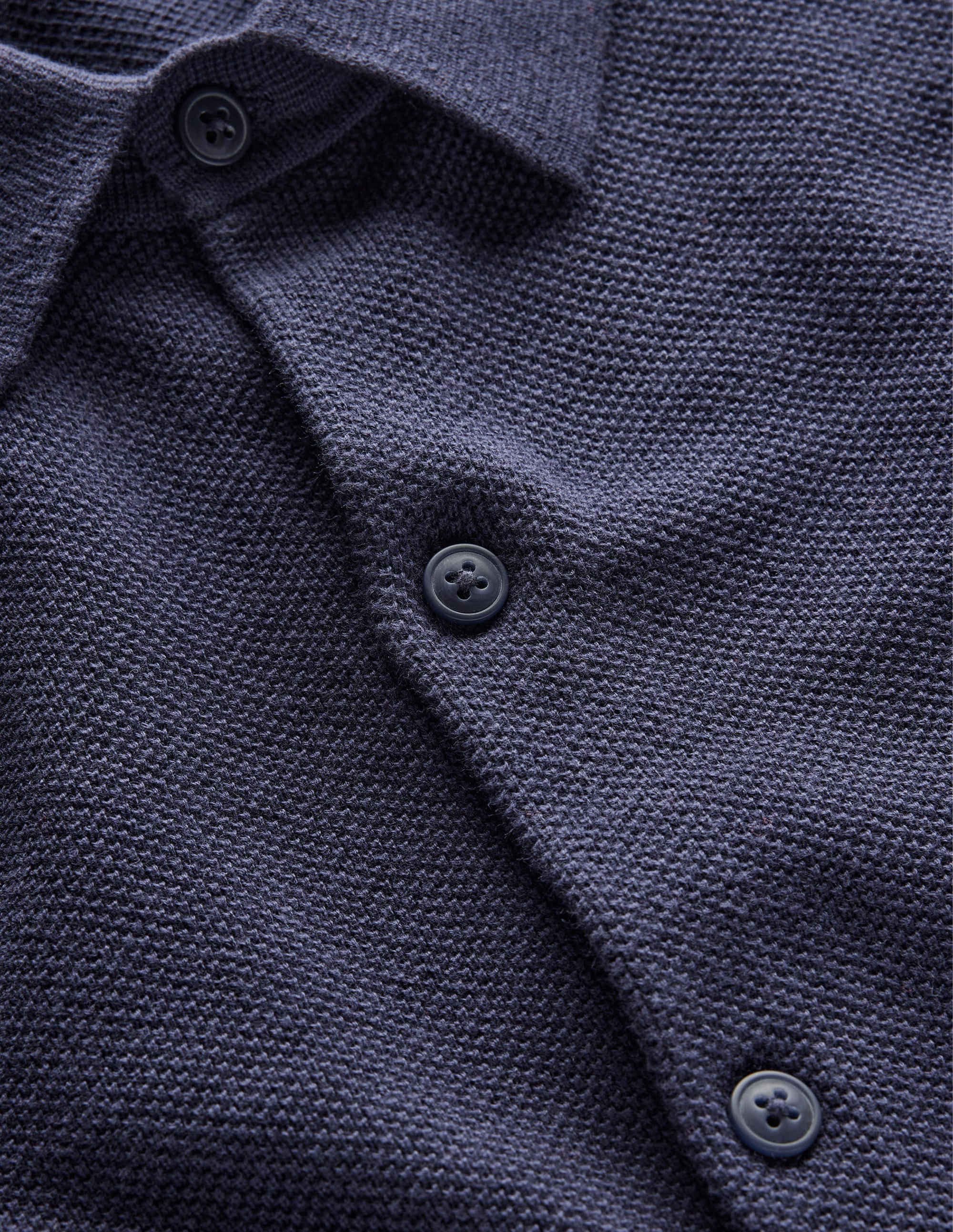 Strickhemd mit kurzen Ärmeln-Marineblau - Image 6
