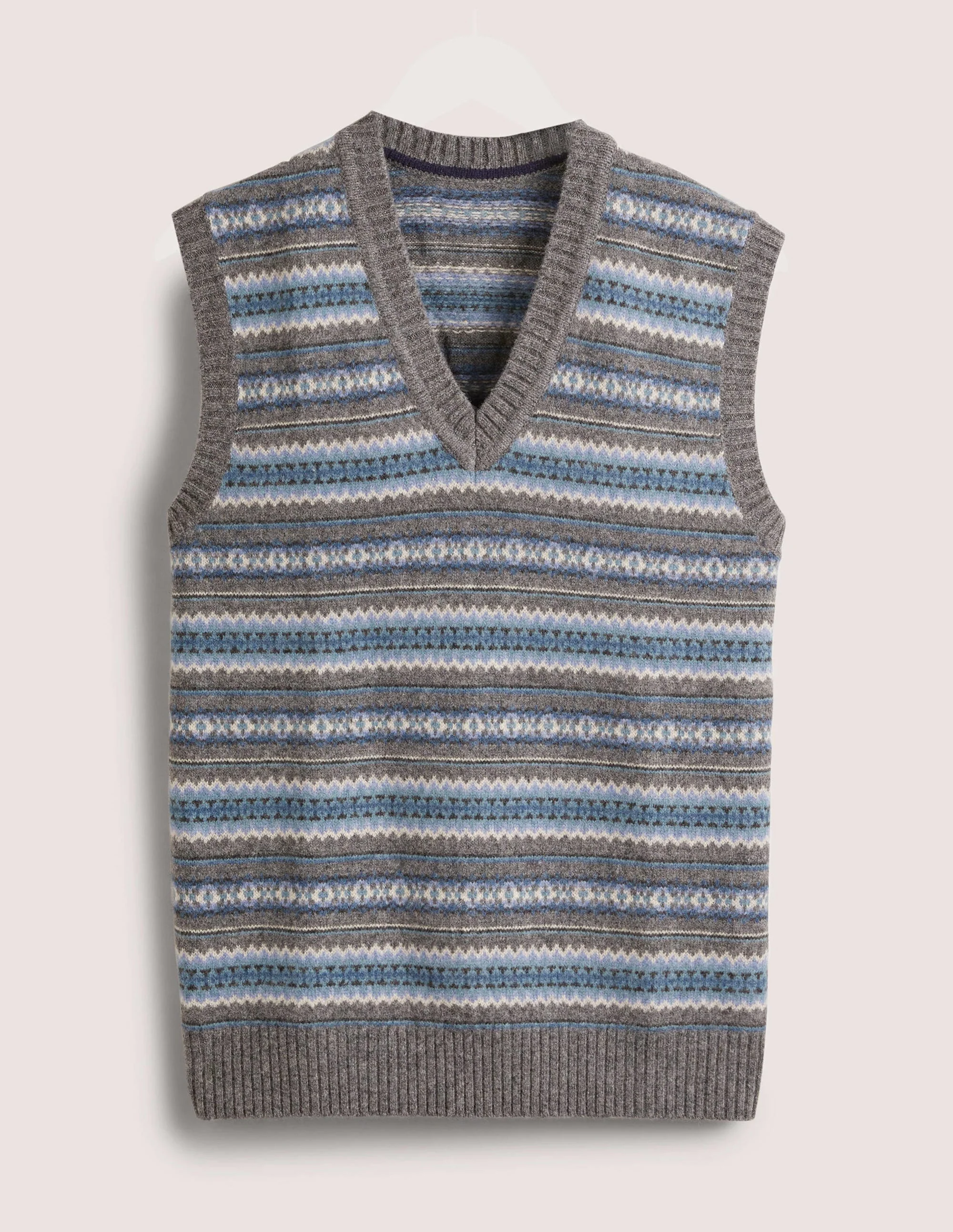 Strickpullunder-Blautöne, Fair-Isle-Muster - Image 5