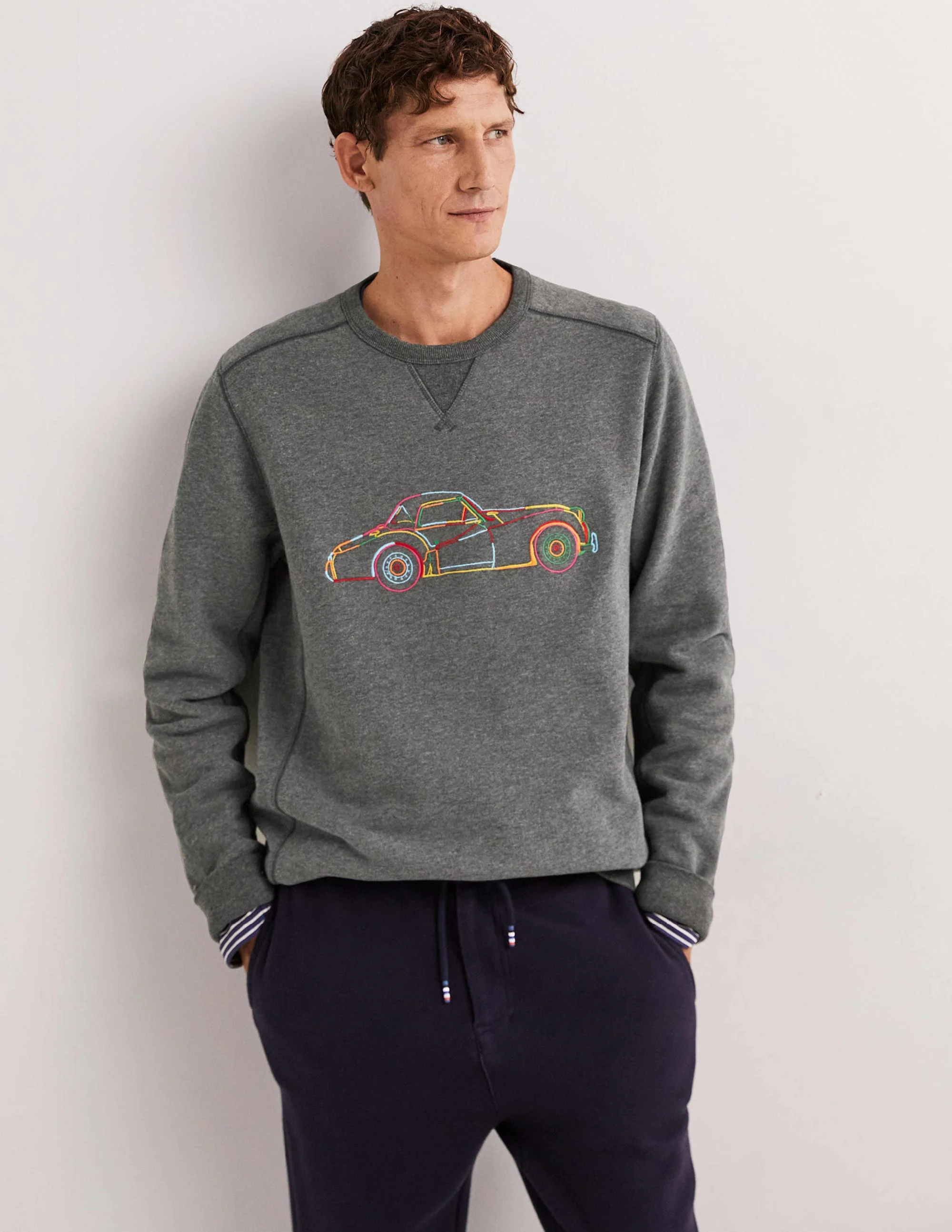 Superweiches Sweatshirt-Anthrazit Meliert