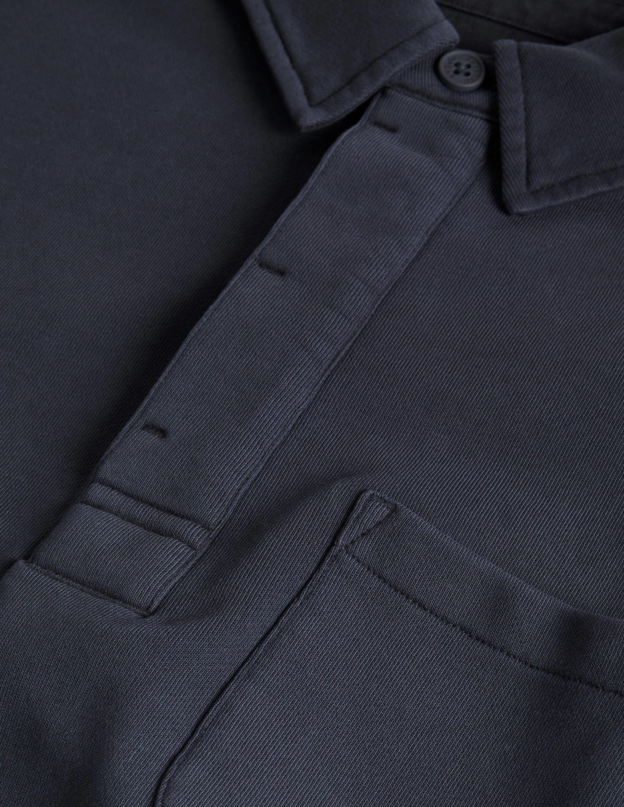 Sweatshirt mit Knopfleiste-Marineblau - Image 6