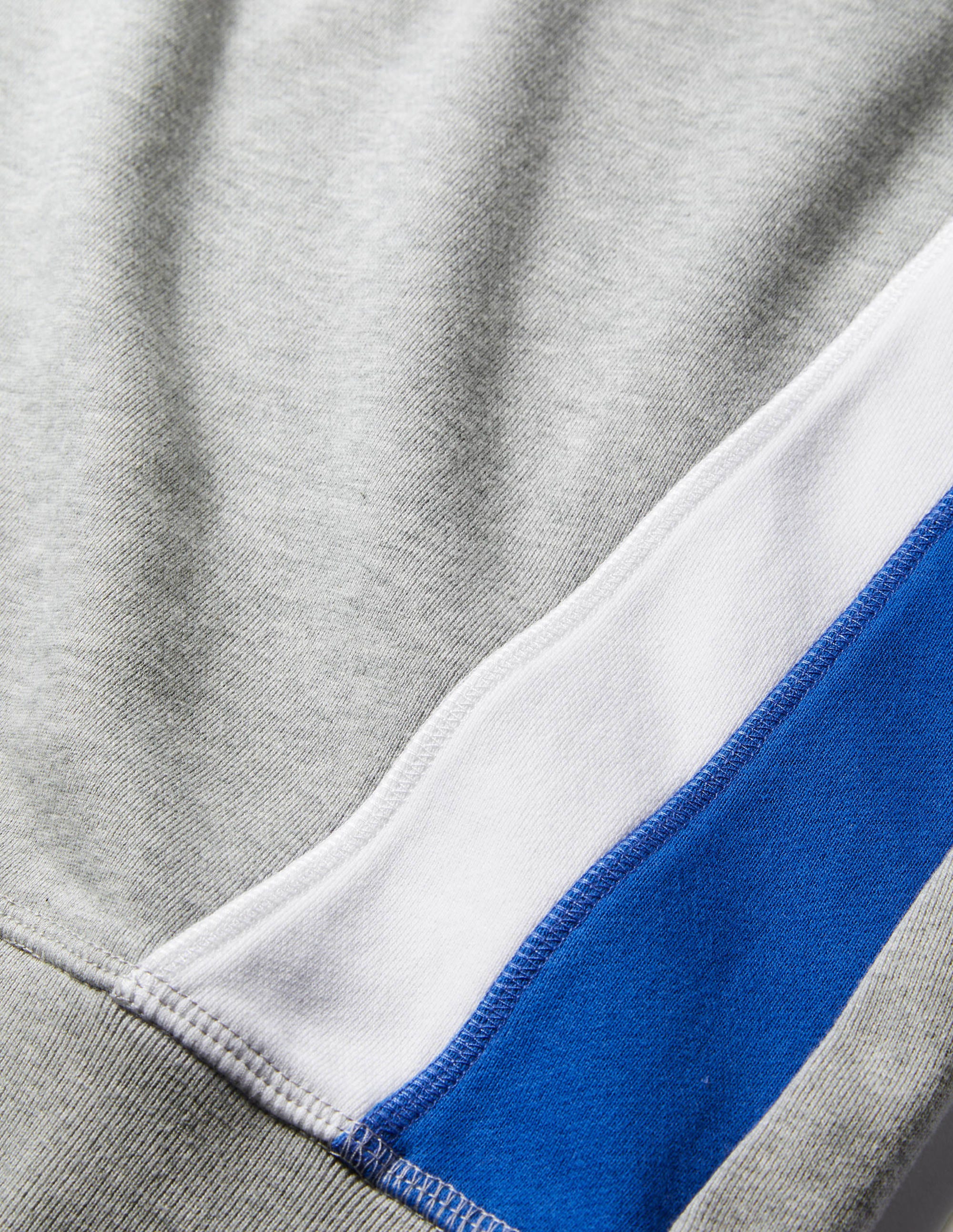 Sweatshirt mit Seitenstreifen-Grau Meliert/Blau, Seitenstreifen - Image 5