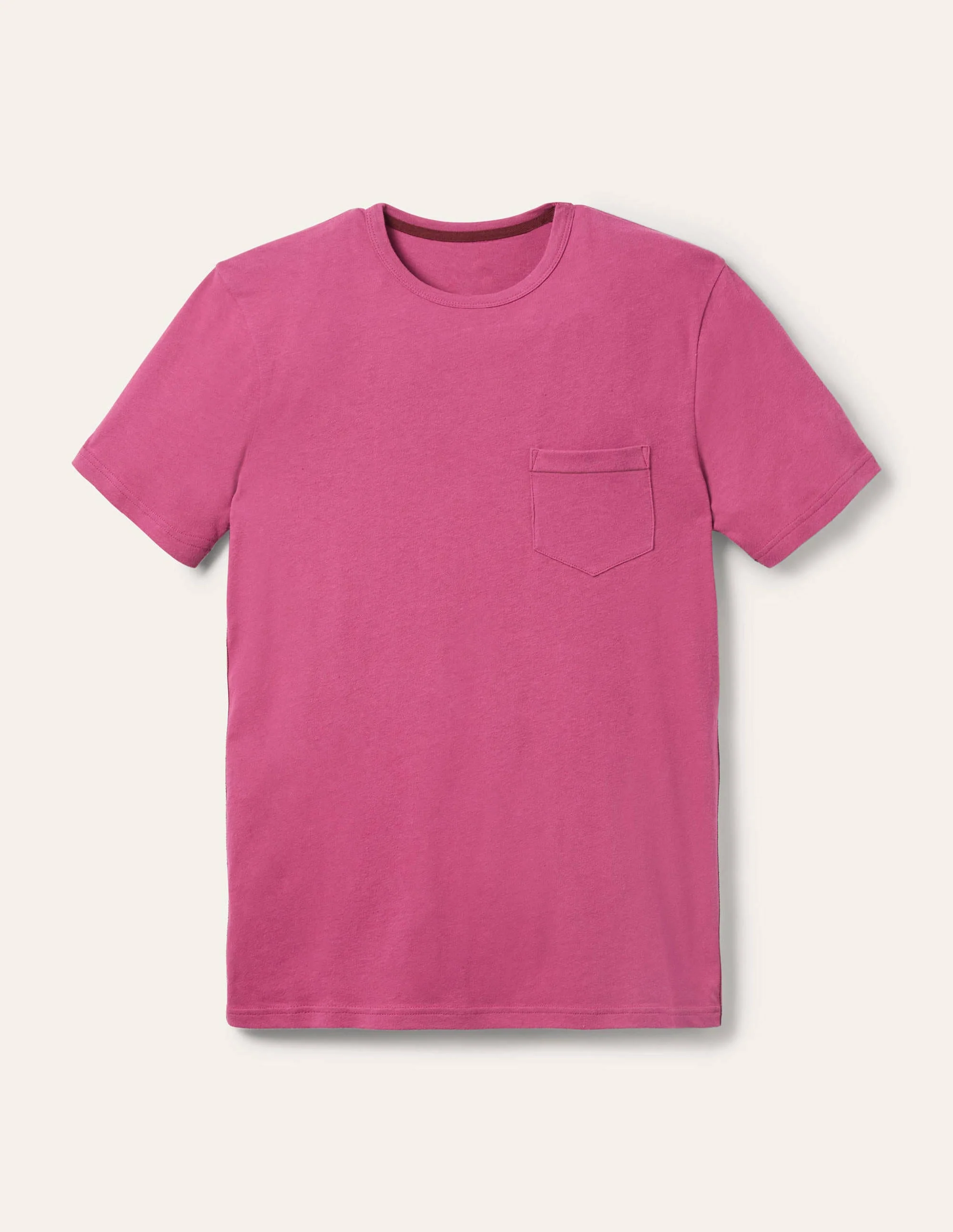 T-Shirt aus Leinenmischgewebe-Dahlien-Violett/Fliederrosa - Image 6