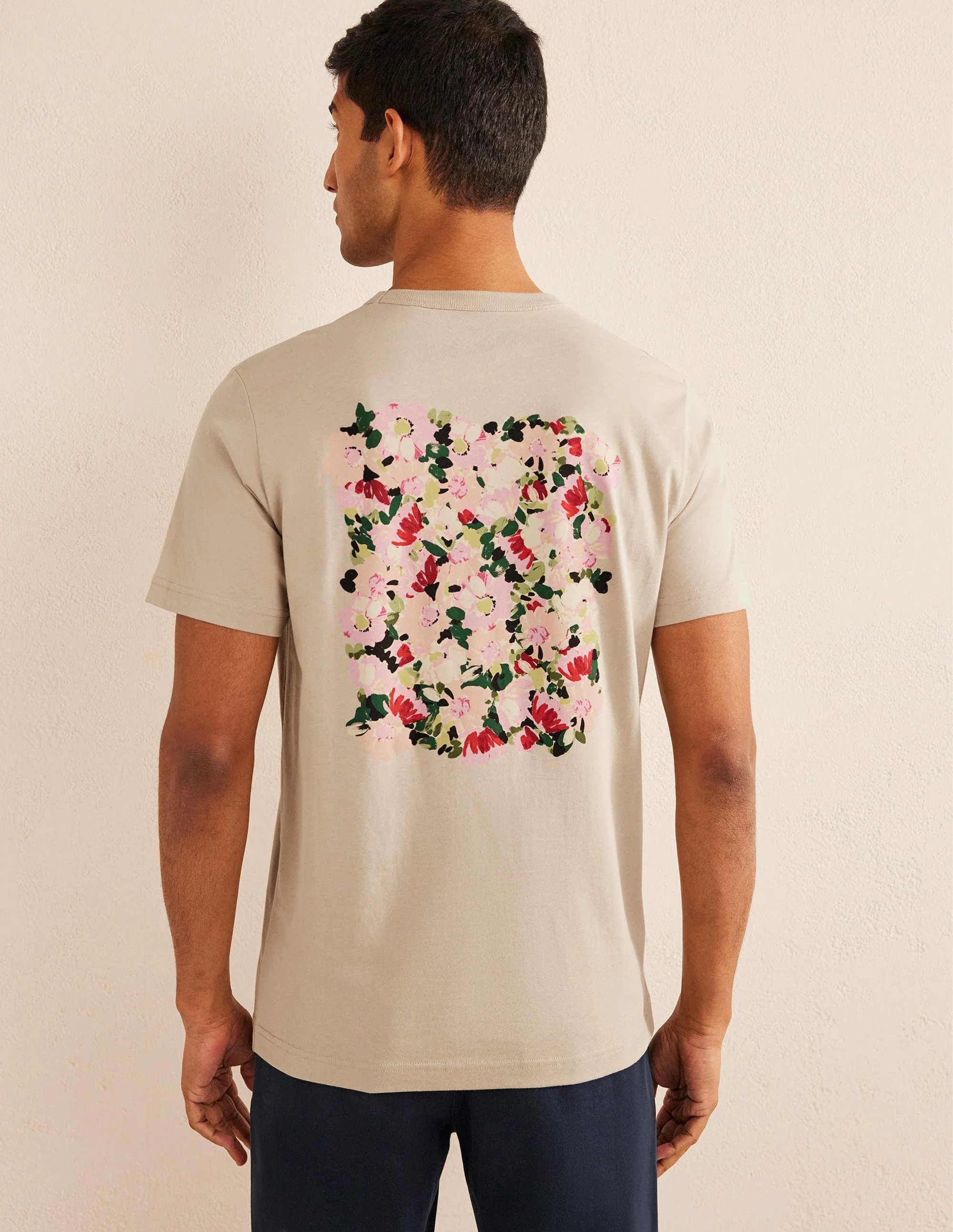 T-Shirt mit Motiv-Steingrau, Blumenmuster - Image 3