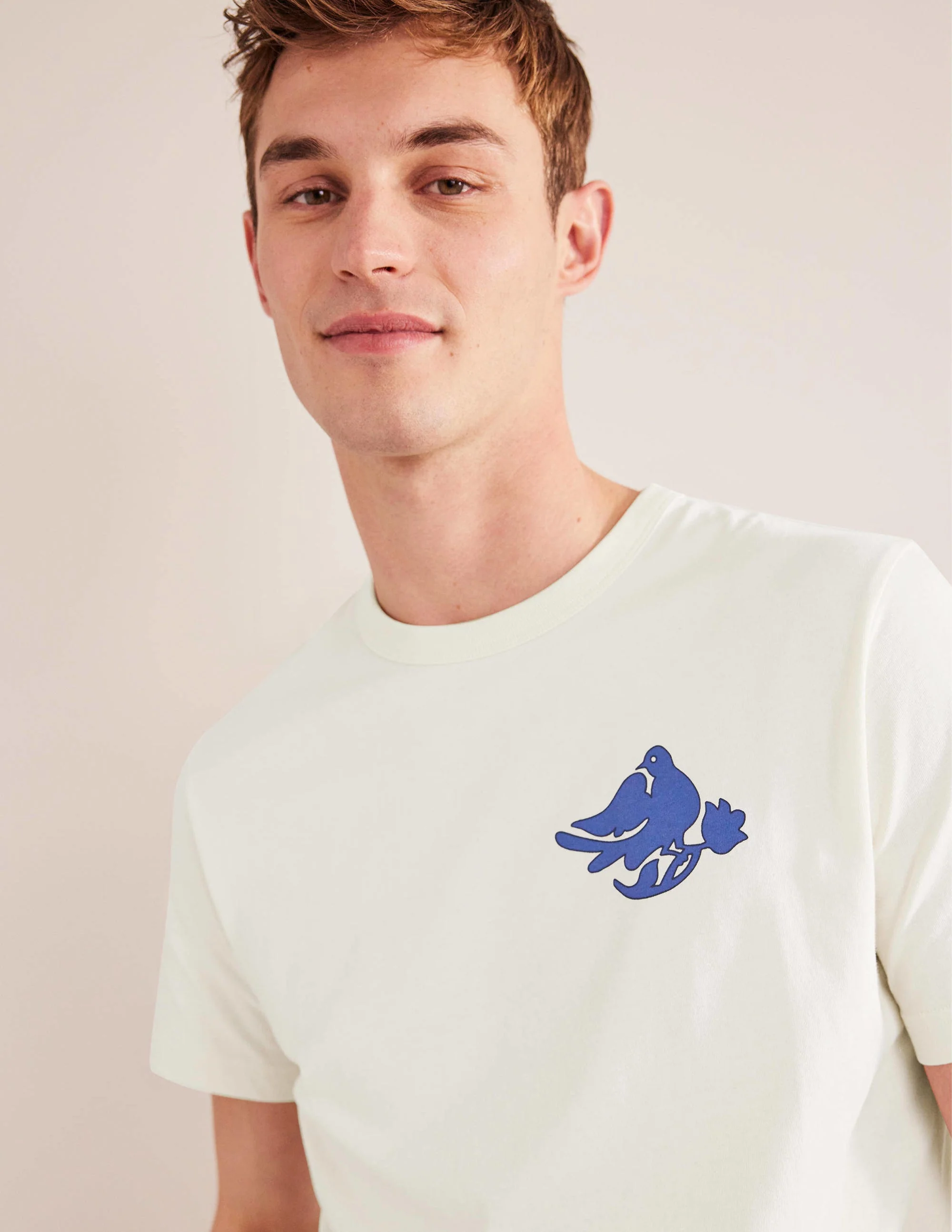T-Shirt mit Motiv-Vanille, Vogelmuster - Image 4
