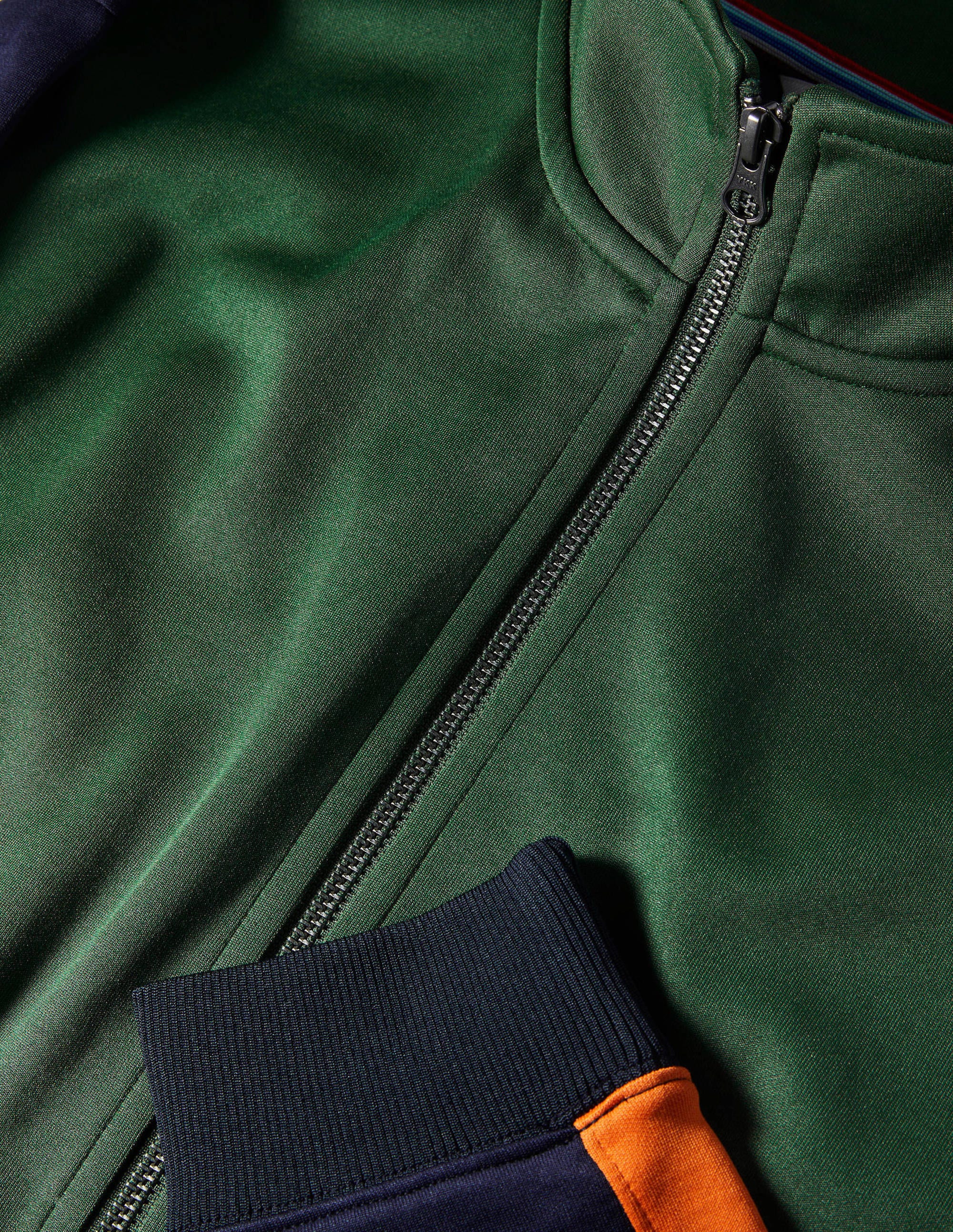 Trainingsjacke-Navy/Dunkelgrün, Blockfarben - Image 5