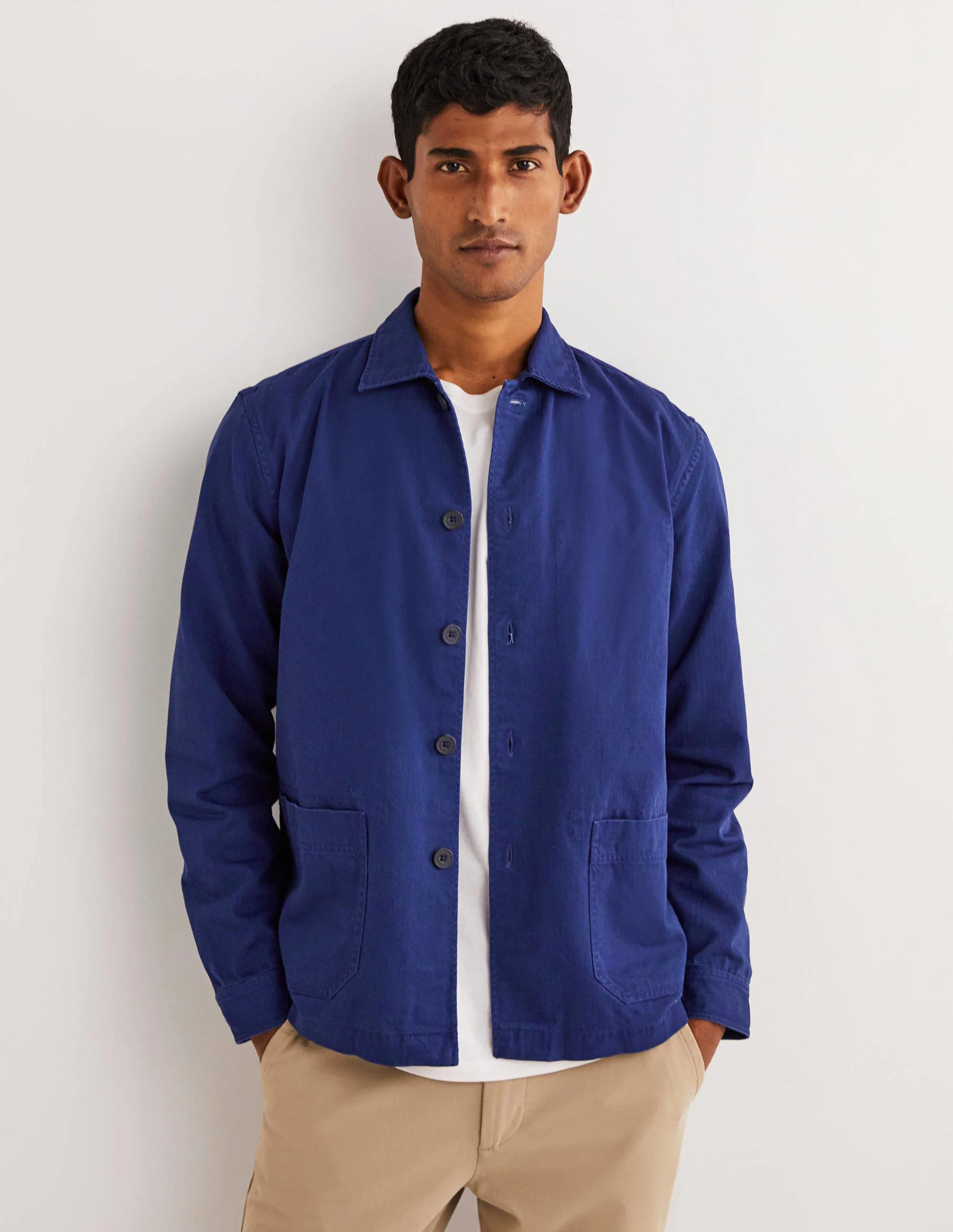 Überhemd mit Fischgrätmuster-Workwear-Blau - Image 2