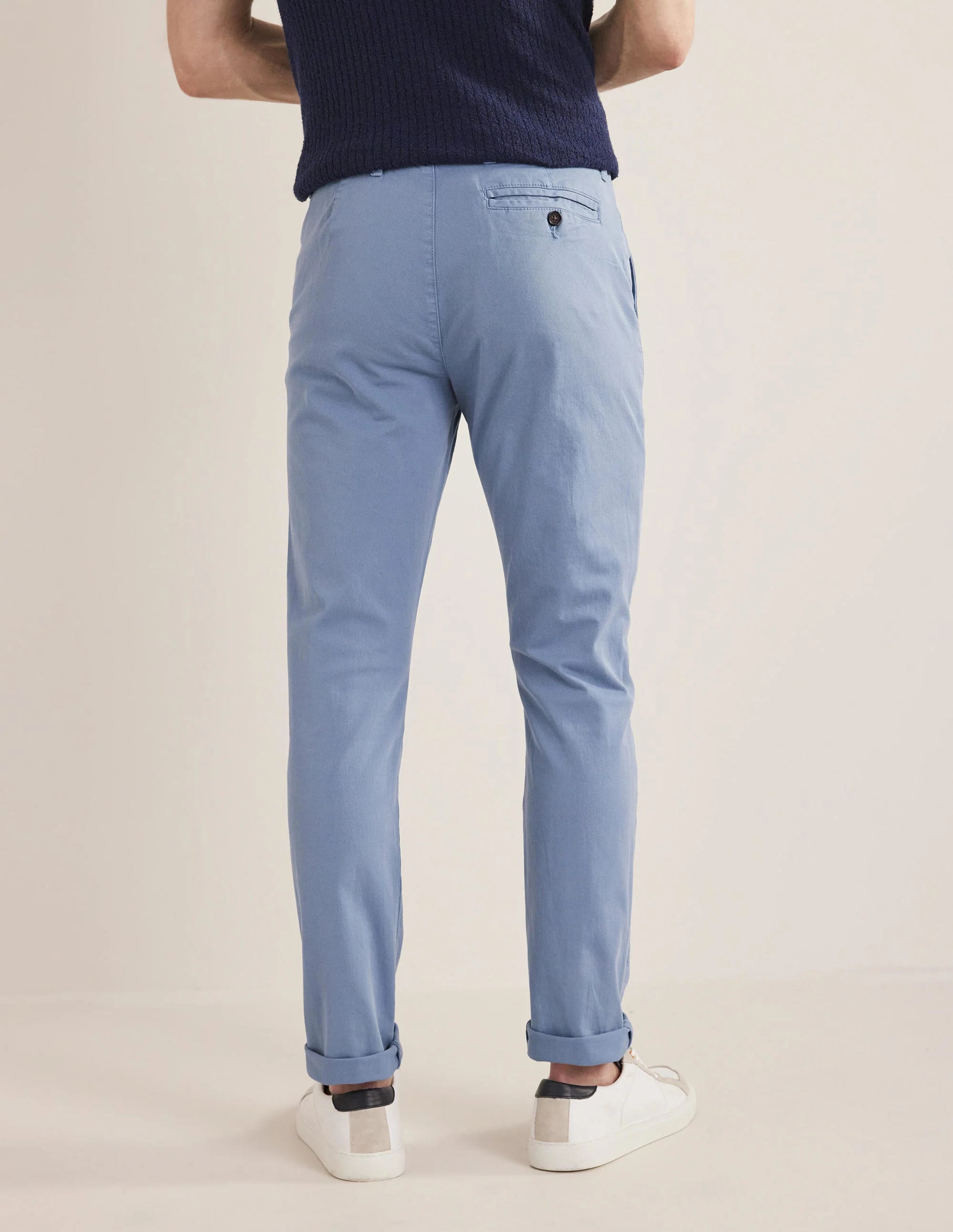 Vorgewaschene Chinohose-Kapitänsblau - Image 3