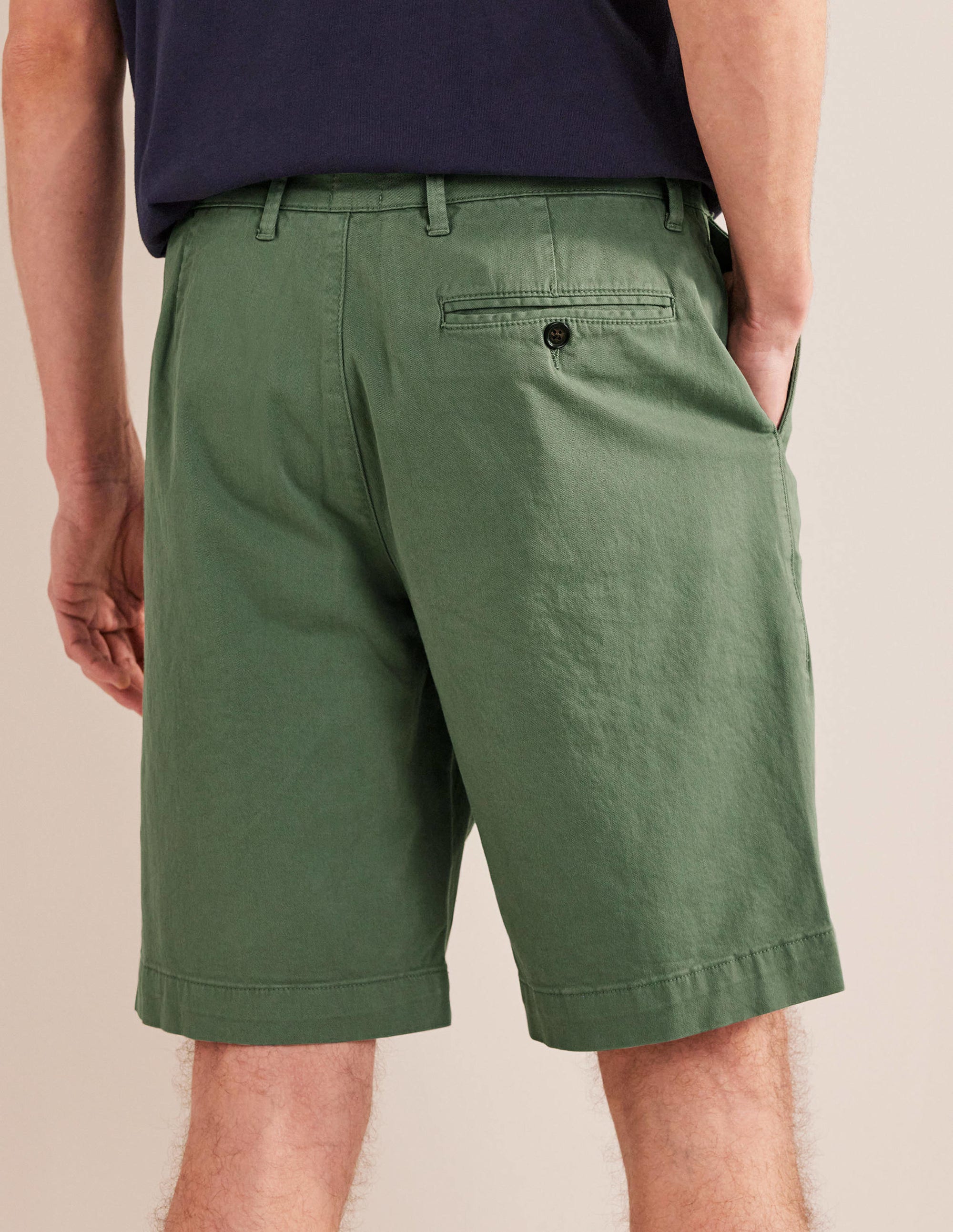 Vorgewaschene Chinoshorts-Alligatorgrün - Image 2