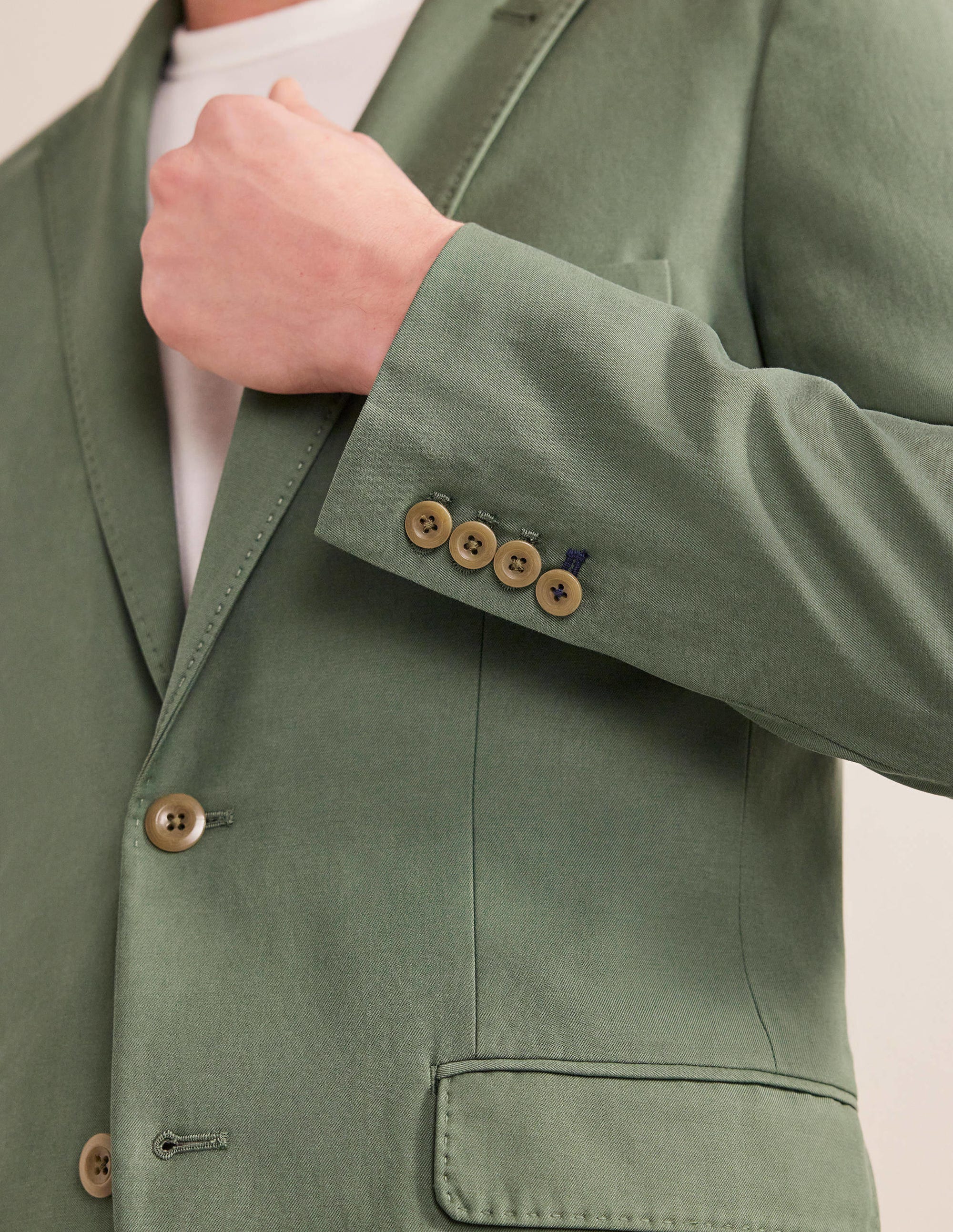 Vorgewaschener, schicker Blazer-Alligatorgrün - Image 2