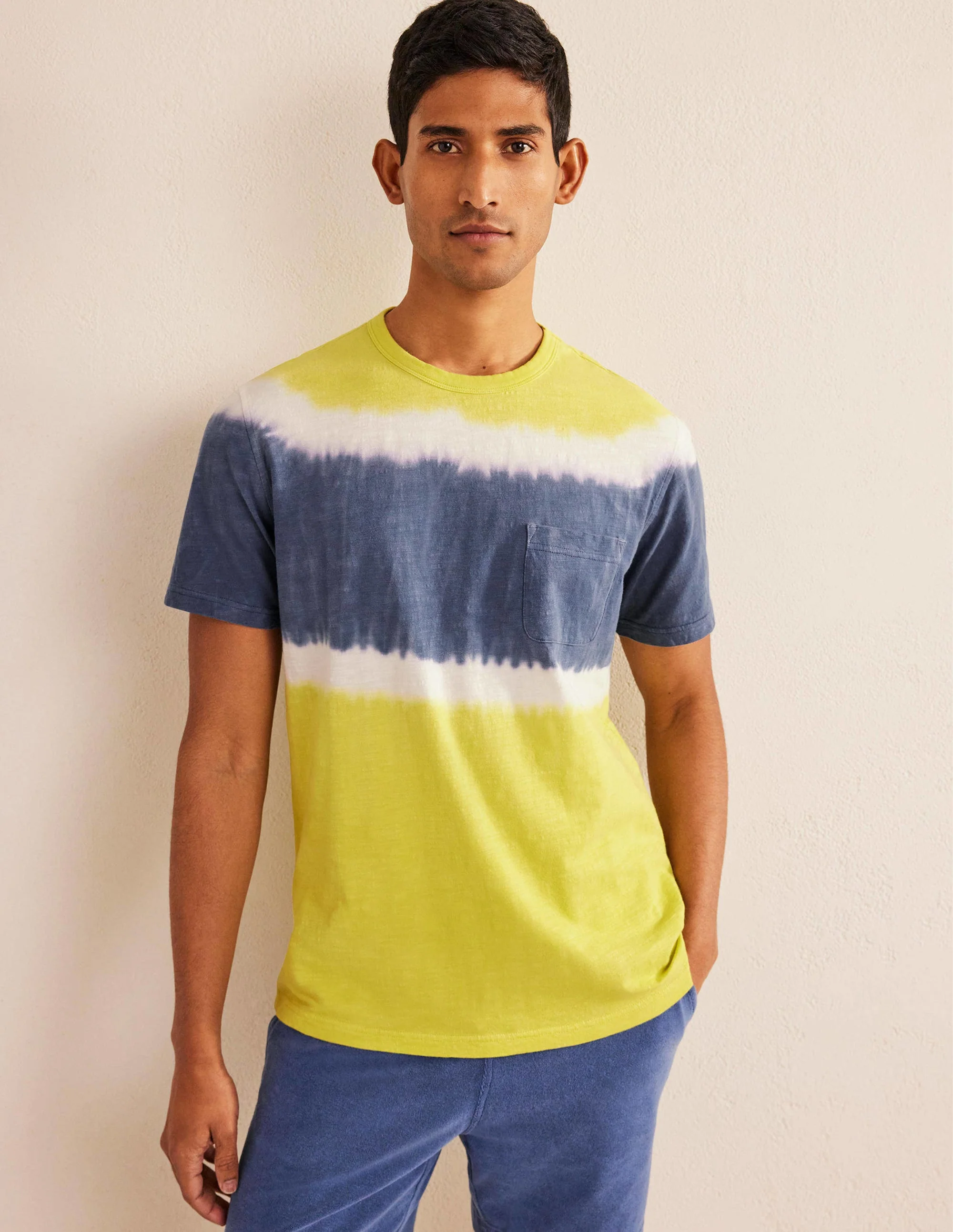 Vorgewaschenes Batik-T-Shirt-Gooseberry Yellow - Image 4