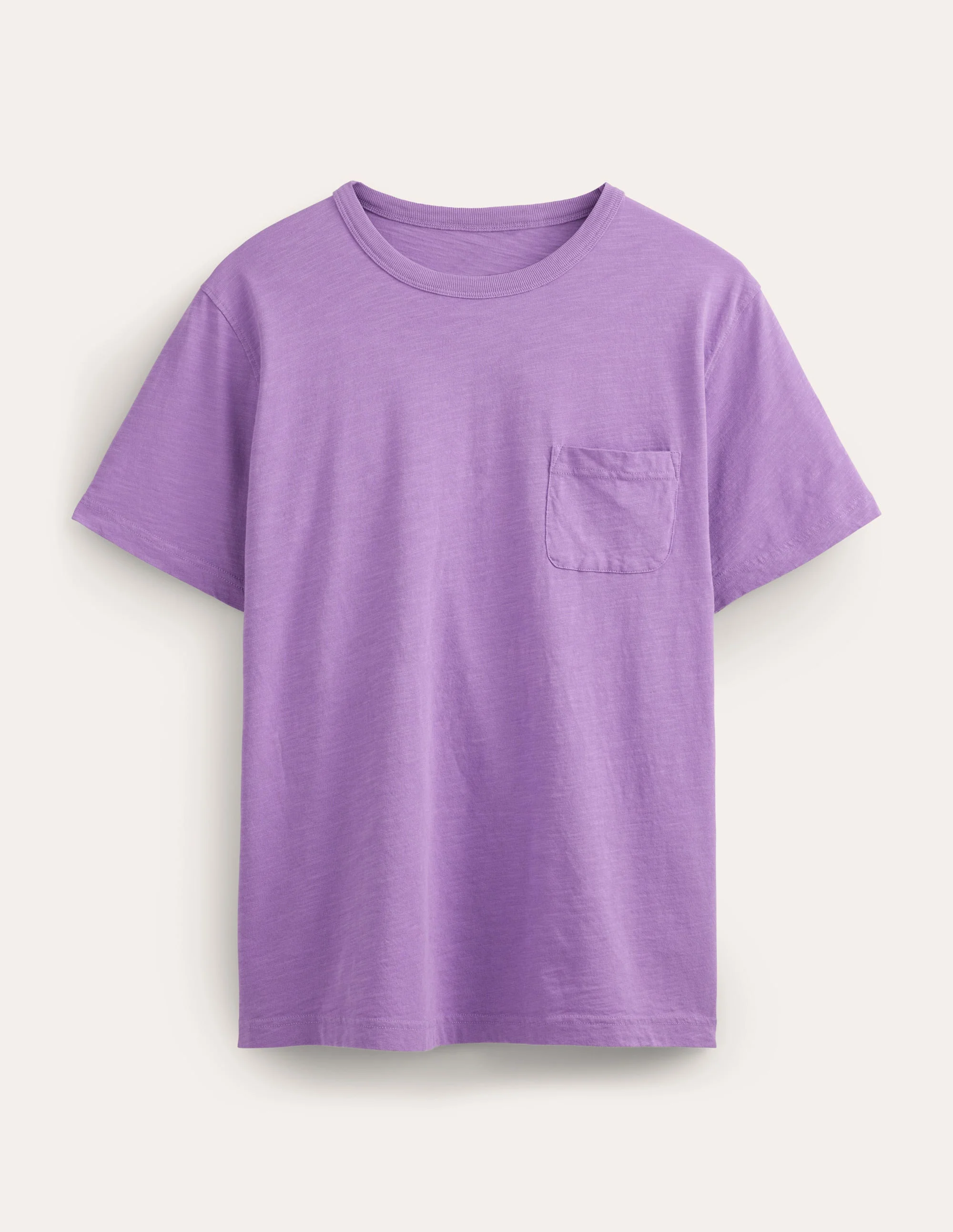 Vorgewaschenes Flammgarn-T-Shirt-Asternviolett - Image 5