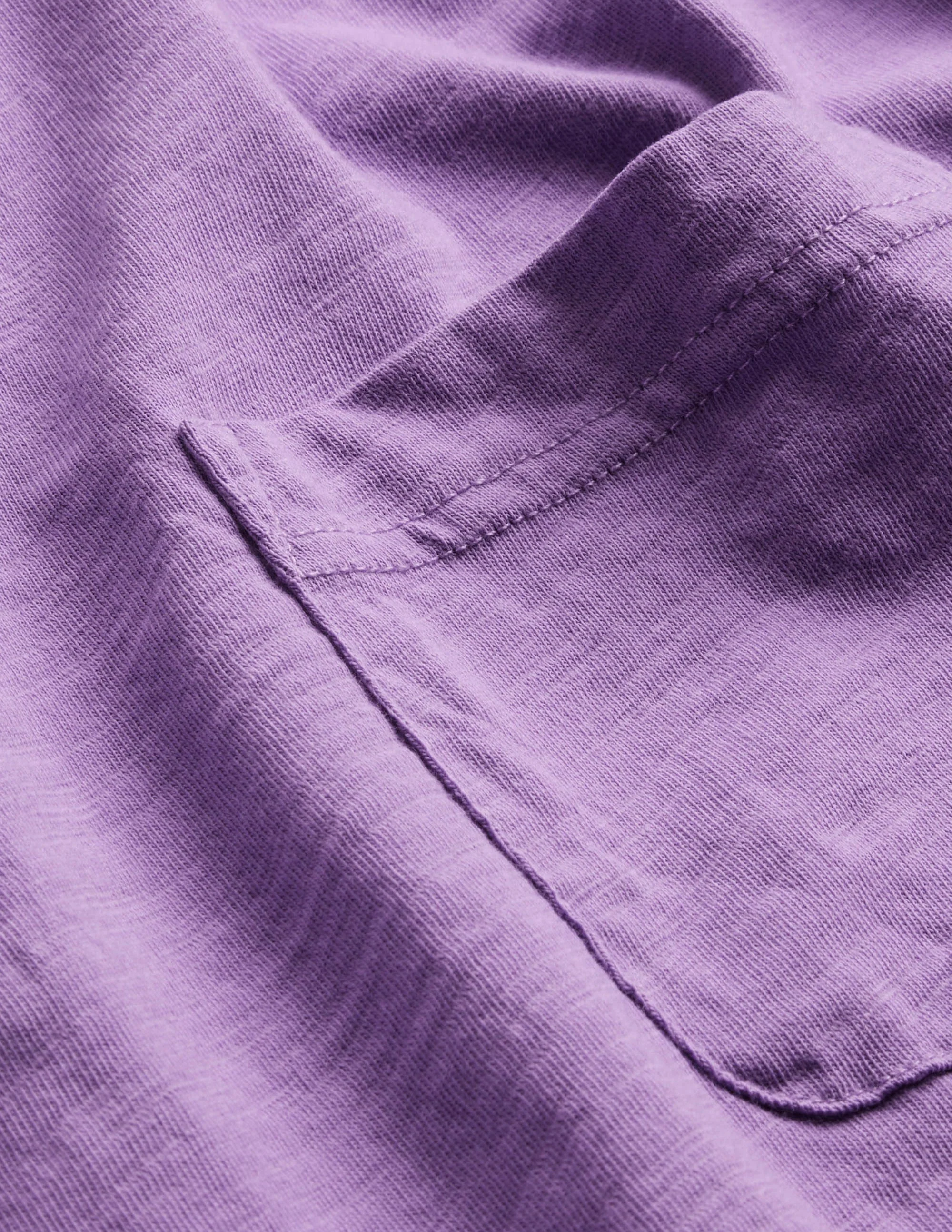 Vorgewaschenes Flammgarn-T-Shirt-Asternviolett - Image 6