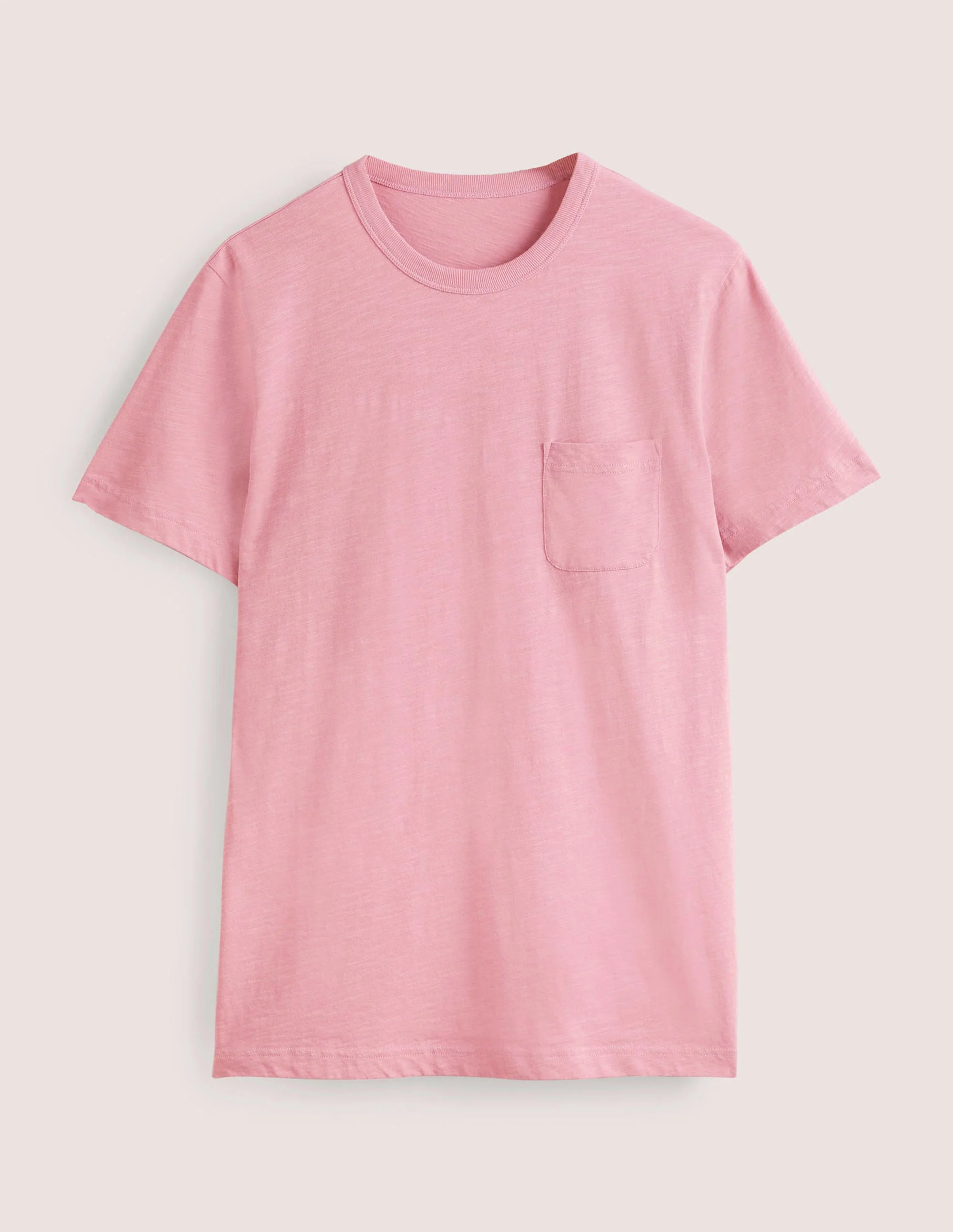 Vorgewaschenes Flammgarn-T-Shirt-Fliederrosa - Image 5