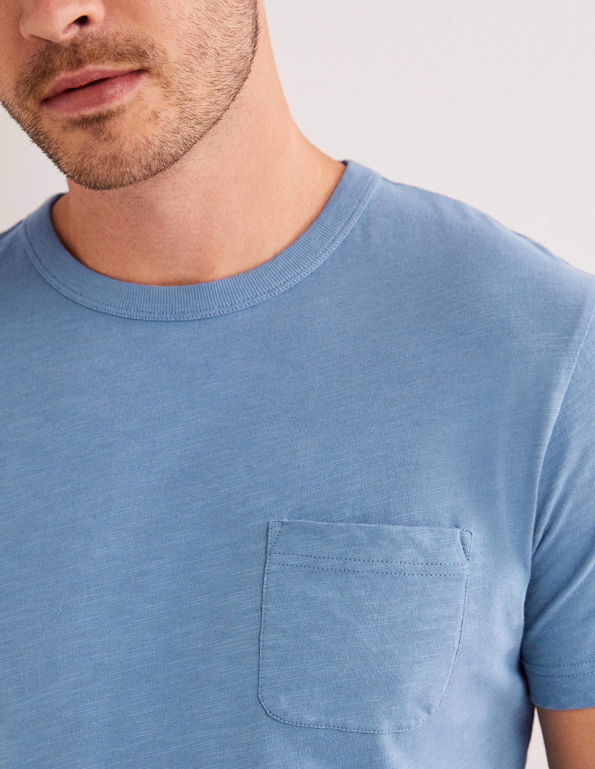 Vorgewaschenes Flammgarn-T-Shirt-Kapitänsblau - Image 2