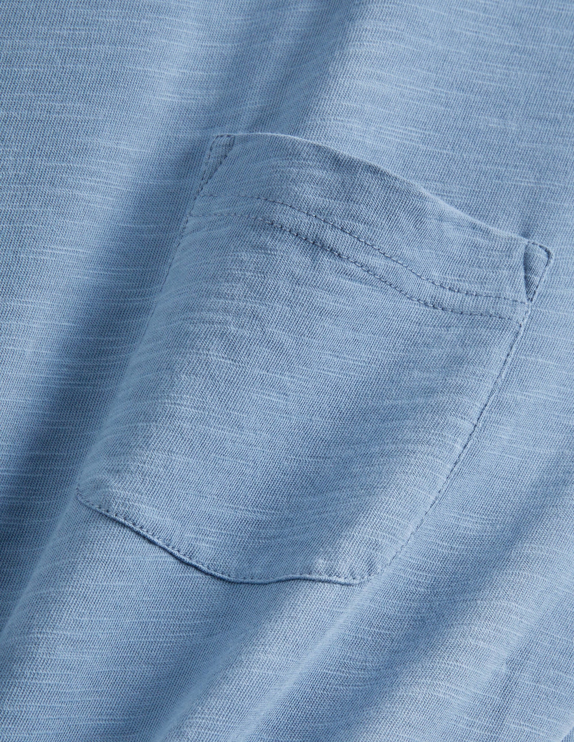 Vorgewaschenes Flammgarn-T-Shirt-Kapitänsblau - Image 6