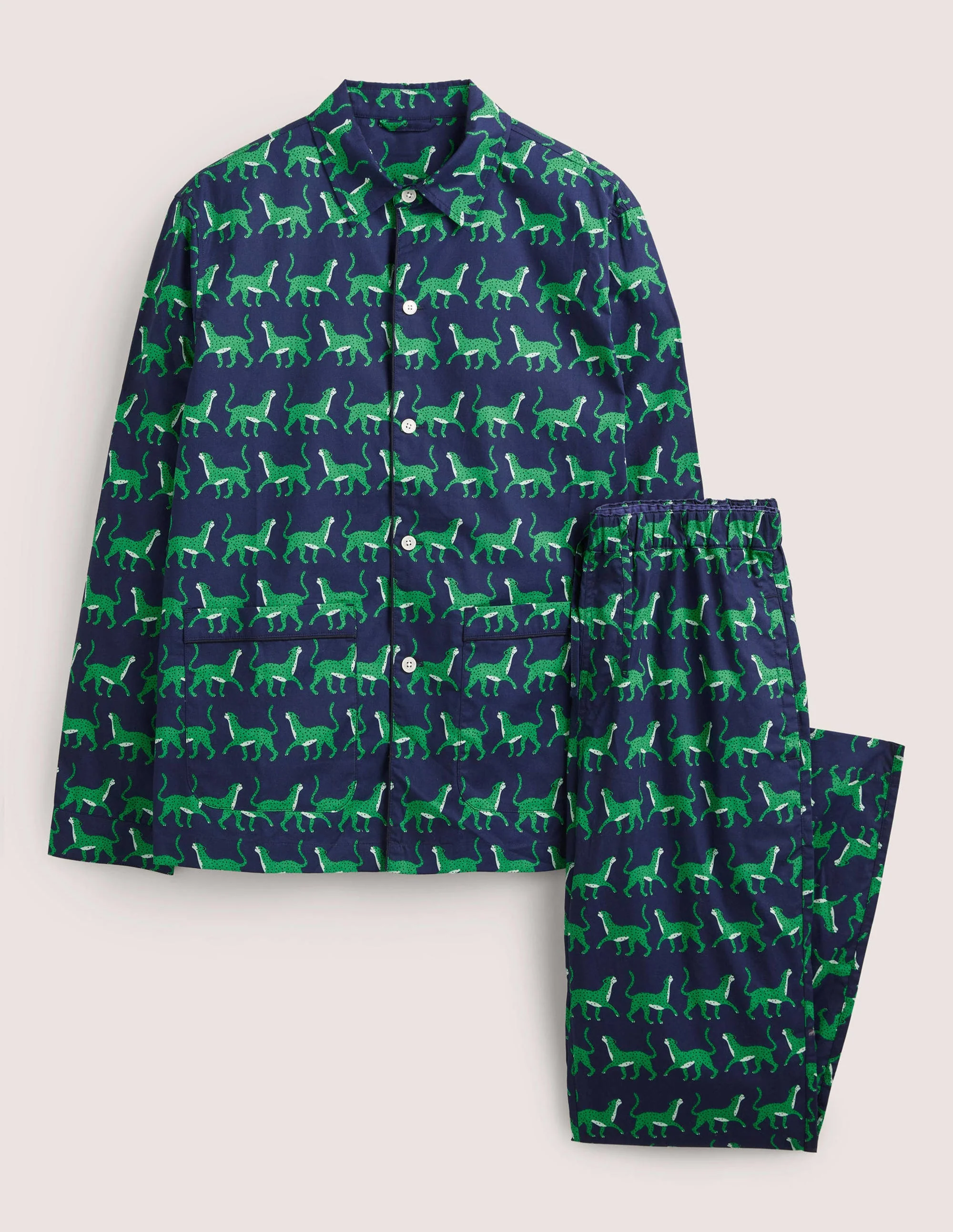 Web-Schlafanzug-Set-Navy, Leopardenmuster - Image 7
