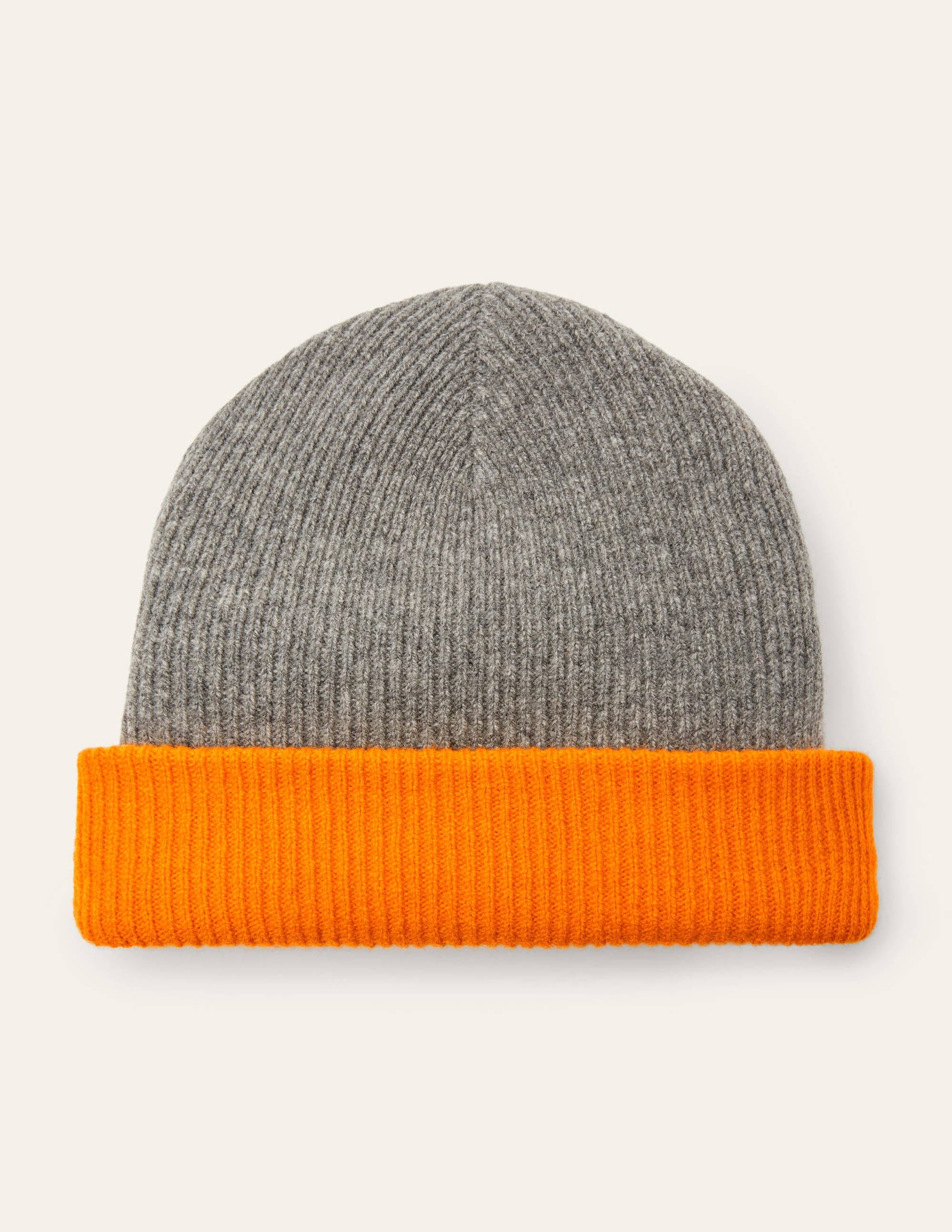 Wendbare Mütze aus Merinowolle-Orange, Wendbar - Image 2