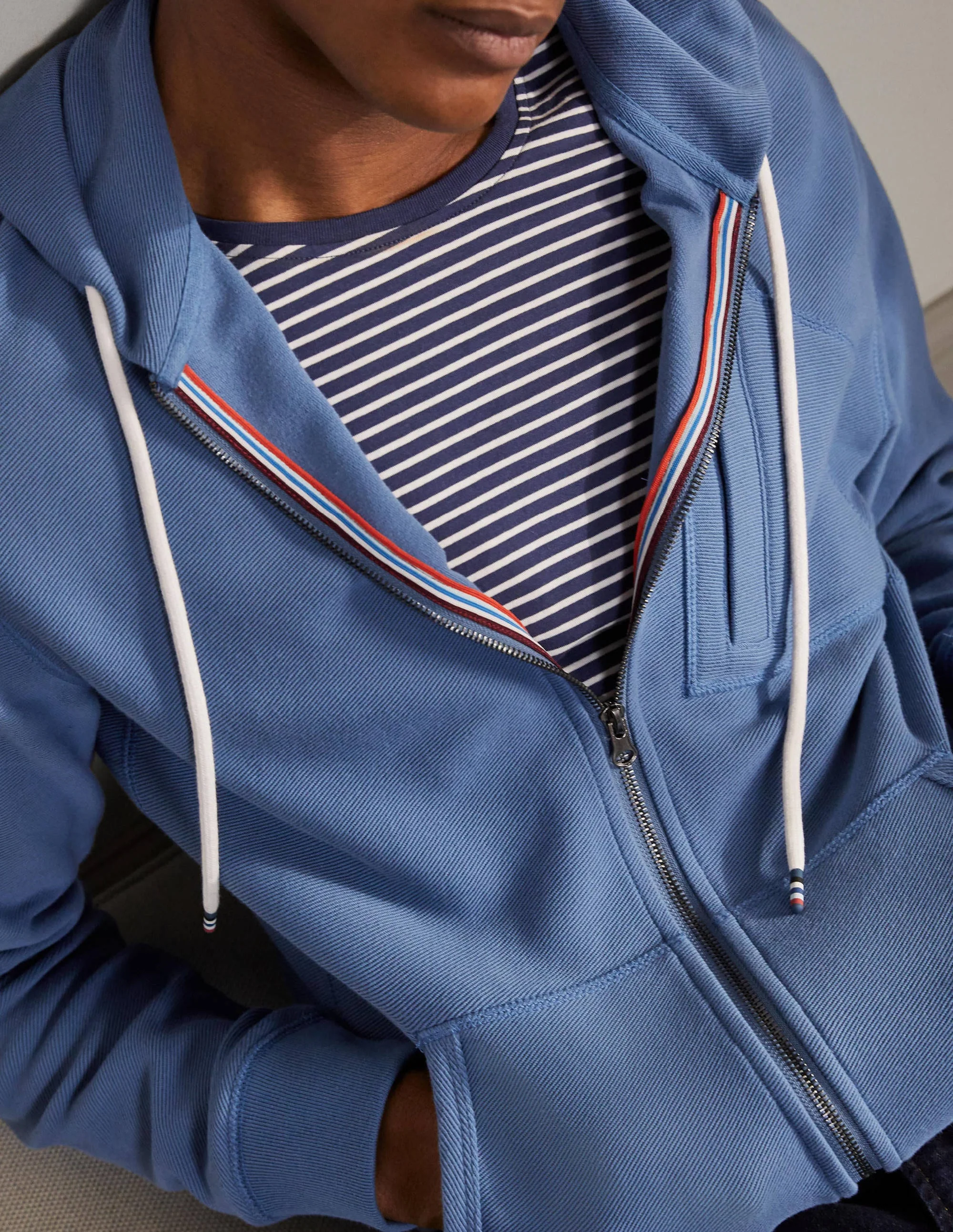 Winsford Twill-Kapuzenjacke-Tintenblau - Image 2