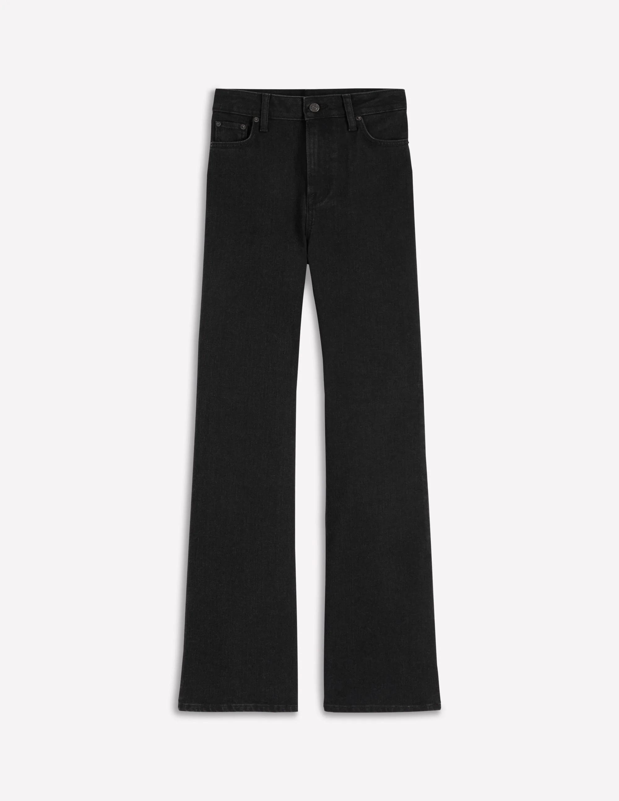 Taillierte Jeans mit hohem Bund und leichtem Schlag-Schwarz - Image 6