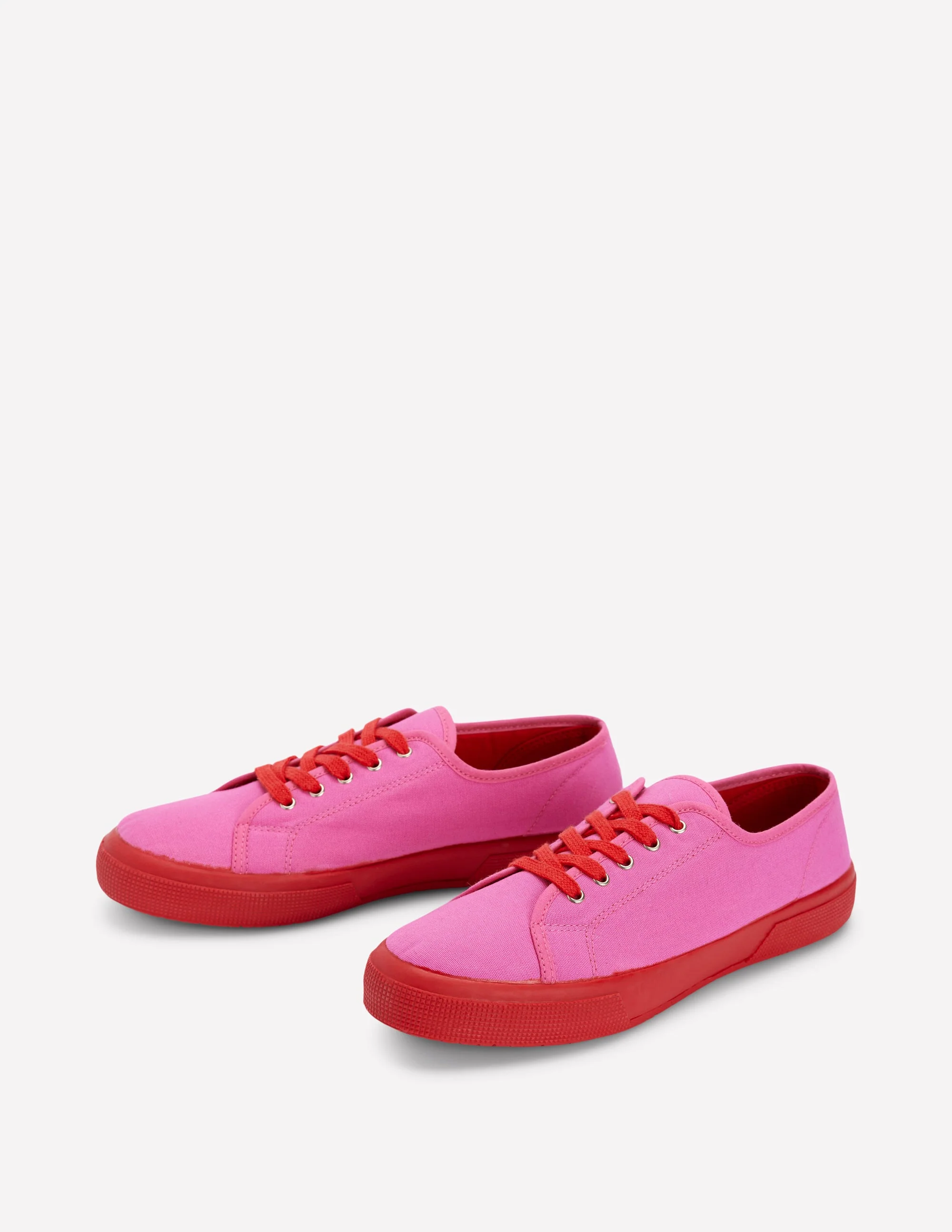 Turnschuhe mit Schnürung in Kontrastfarben-Festivalrosa/Flammenrot - Image 3