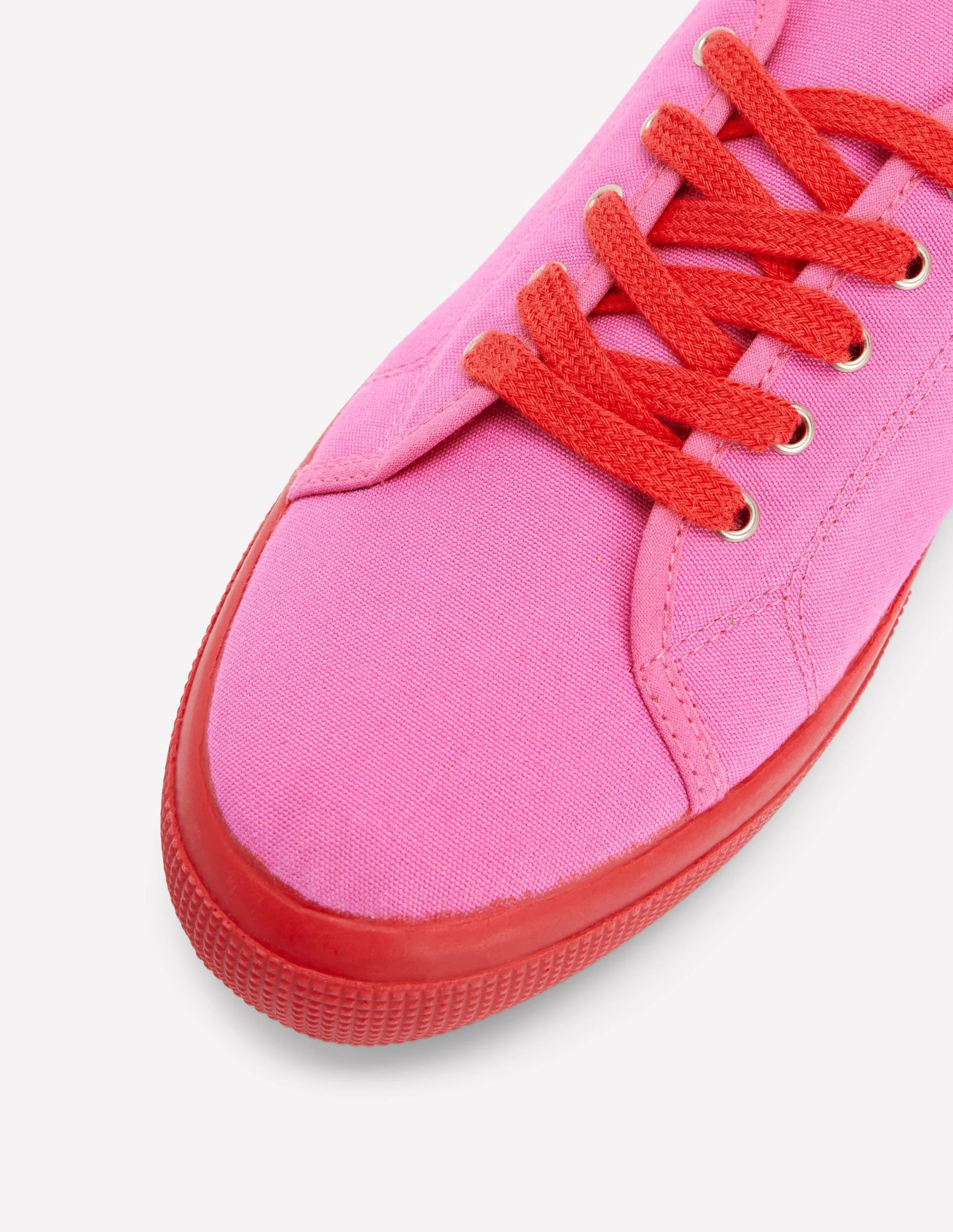 Turnschuhe mit Schnürung in Kontrastfarben-Festivalrosa/Flammenrot - Image 4